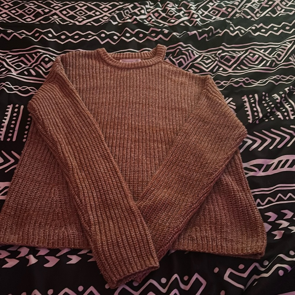 Size Medium, 89th and Madison, Mustard Yellow Sweater. One Shouldered